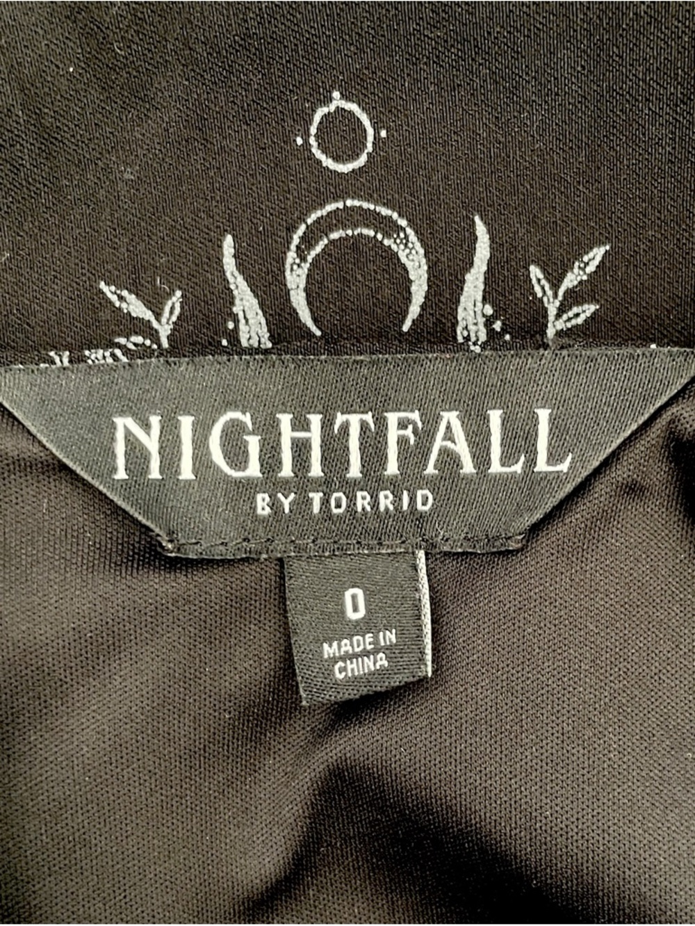 Nightfall by Torrid Black Moth Print Lace-Up Dress Fairycore Gothic Mini Dress - Picture 6 of 9